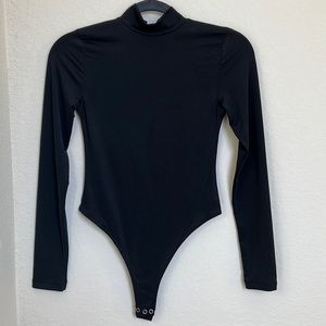 Turtle Neck Black Bodysuit